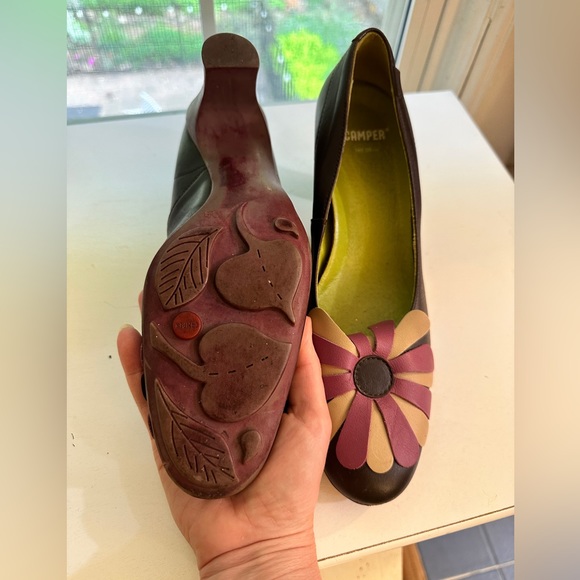 Camper Brand Twins Purple Shoes with Flowers - Picture 4 of 7